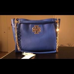 Tory Burch royal blue authentic tote